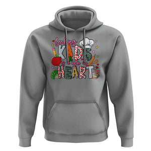 Lunch Lady Hoodie Feeding Kids Is A Work Of Heart TS11 Sport Gray Print Your Wear