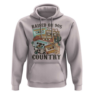 Funny Western Country Hoodie Raised On 90s Country Mixtape TS11 Ice Gray Print Your Wear
