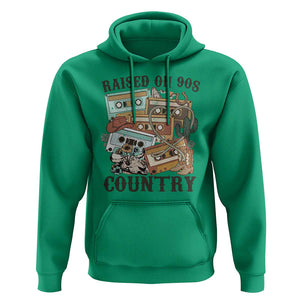 Funny Western Country Hoodie Raised On 90s Country Mixtape TS11 Irish Green Print Your Wear