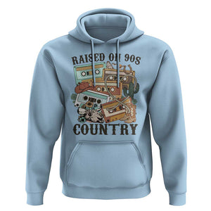 Funny Western Country Hoodie Raised On 90s Country Mixtape TS11 Light Blue Print Your Wear