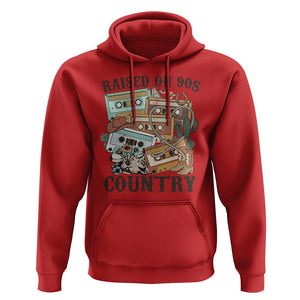 Funny Western Country Hoodie Raised On 90s Country Mixtape TS11 Red Print Your Wear