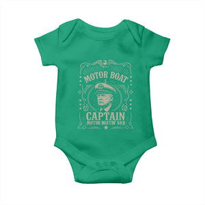 Funny Trump Boat Captain Baby Onesie Motor Boat Captain Motor Boatin SOB TS11 Irish Green Print Your Wear