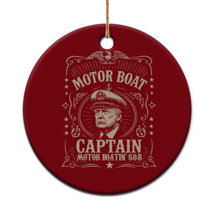 Funny Trump Boat Captain Ceramic Ornament Motor Boat Captain Motor Boatin SOB TS11 1pc Red Print Your Wear