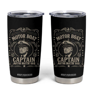 Funny Trump Boat Captain Tumbler Cup Motor Boat Captain Motor Boatin SOB TS11 Black Print Your Wear