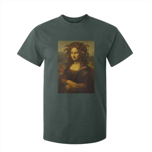 Medusa Mona Lisa T Shirt For Kid Greek Mythology Ancient TS11 Dark Forest Green Print Your Wear