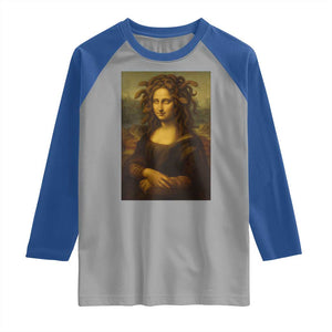 Medusa Mona Lisa Raglan Shirt Greek Mythology Ancient TS11 Sport Gray Royal Print Your Wear