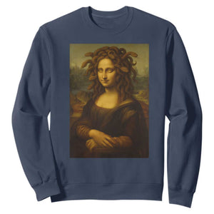 Medusa Mona Lisa Sweatshirt Greek Mythology Ancient TS11 Navy Print Your Wear