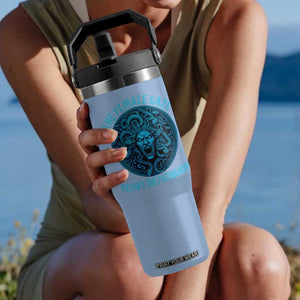 The Female Gaze Petrify The Patriarchy Flip Straw Tumbler Medusa Feminist TS11 One Size: 30 oz Light Blue Print Your Wear