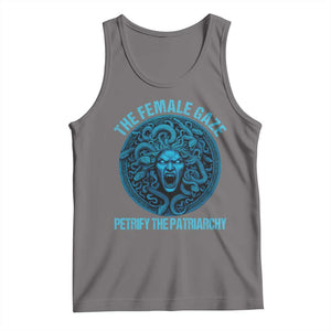 The Female Gaze Petrify The Patriarchy Tank Top Medusa Feminist TS11 Deep Heather Print Your Wear