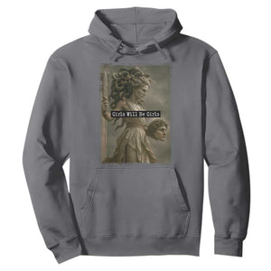 Girls Will Be Girls Medusa Feminist Hoodie Women's Right TS11 Charcoal Print Your Wear