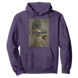 Girls Will Be Girls Medusa Feminist Hoodie Women's Right TS11 Purple Print Your Wear