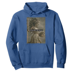 Girls Will Be Girls Medusa Feminist Hoodie Women's Right TS11 Royal Blue Print Your Wear