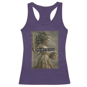 Girls Will Be Girls Medusa Feminist Racerback Tank Top Women's Right TS11 Purple Print Your Wear