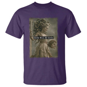 Girls Will Be Girls Medusa Feminist T Shirt Women's Right TS11 Purple Print Your Wear
