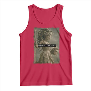Girls Will Be Girls Medusa Feminist Tank Top Women's Right TS11 Red Print Your Wear