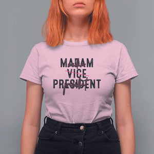 Funny Harris For President T Shirt For Women Madam Vice President 2024 TS11 Light Pink Print Your Wear