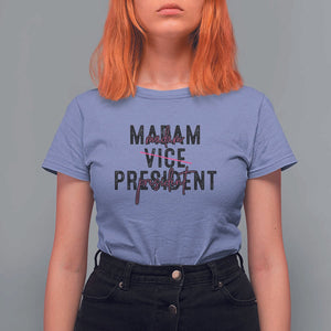 Funny Harris For President T Shirt For Women Madam Vice President 2024 TS11 Violet Print Your Wear