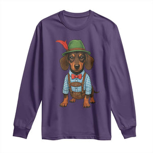 Oktoberfest Dachshund Cute Wiener Dog German Festival Long Sleeve Shirt TS11 Purple Print Your Wear