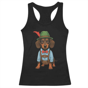 Oktoberfest Dachshund Cute Wiener Dog German Festival Racerback Tank Top TS11 Black Print Your Wear