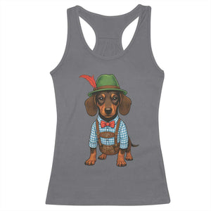 Oktoberfest Dachshund Cute Wiener Dog German Festival Racerback Tank Top TS11 Charcoal Print Your Wear