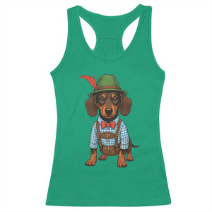 Oktoberfest Dachshund Cute Wiener Dog German Festival Racerback Tank Top TS11 Irish Green Print Your Wear