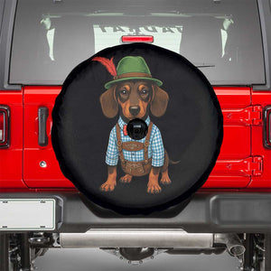 Oktoberfest Dachshund Cute Wiener Dog German Festival Spare Tire Cover TS11 Black Print Your Wear