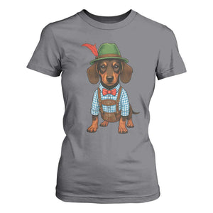 Oktoberfest Dachshund Cute Wiener Dog German Festival T Shirt For Women TS11 Charcoal Print Your Wear