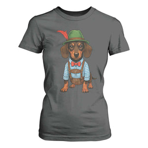 Oktoberfest Dachshund Cute Wiener Dog German Festival T Shirt For Women TS11 Dark Heather Print Your Wear