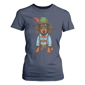 Oktoberfest Dachshund Cute Wiener Dog German Festival T Shirt For Women TS11 Navy Print Your Wear