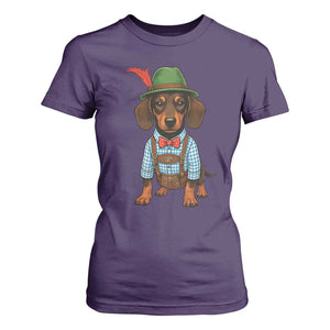 Oktoberfest Dachshund Cute Wiener Dog German Festival T Shirt For Women TS11 Purple Print Your Wear