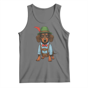 Oktoberfest Dachshund Cute Wiener Dog German Festival Tank Top TS11 Black Heather Print Your Wear