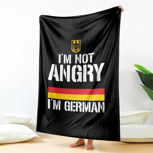 Funny I Am Not Angry I Am German Throw Blanket Germany Flag German American TS11 Print Your Wear