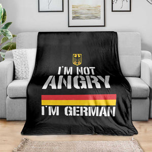 Funny I Am Not Angry I Am German Throw Blanket Germany Flag German American TS11 Print Your Wear