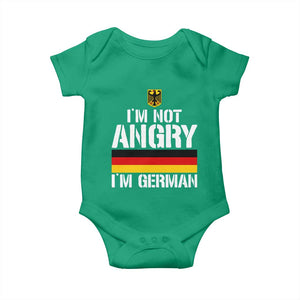 Funny I Am Not Angry I Am German Baby Onesie Germany Flag German American TS11 Irish Green Print Your Wear