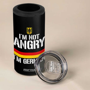 Funny I Am Not Angry I Am German 4 in 1 Can Cooler Tumbler Germany Flag German American TS11 Print Your Wear