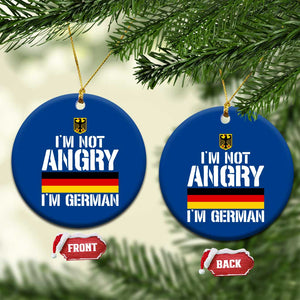 Funny I Am Not Angry I Am German Ceramic Ornament Germany Flag German American TS11 1pc Blue Print Your Wear