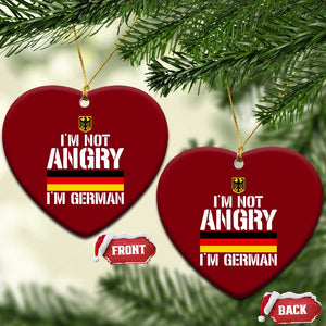 Funny I Am Not Angry I Am German Ceramic Ornament Germany Flag German American TS11 Print Your Wear