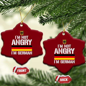 Funny I Am Not Angry I Am German Ceramic Ornament Germany Flag German American TS11 Print Your Wear