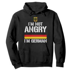 Funny I Am Not Angry I Am German Hoodie Germany Flag German American TS11 Black Print Your Wear