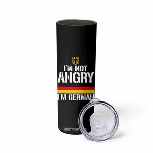 Funny I Am Not Angry I Am German Skinny Tumbler Germany Flag German American TS11 Print Your Wear