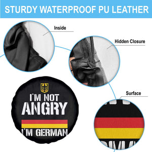 Funny I Am Not Angry I Am German Spare Tire Cover Germany Flag German American TS11 Print Your Wear