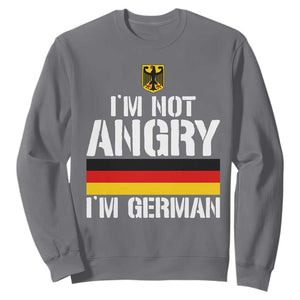 Funny I Am Not Angry I Am German Sweatshirt Germany Flag German American TS11 Charcoal Print Your Wear