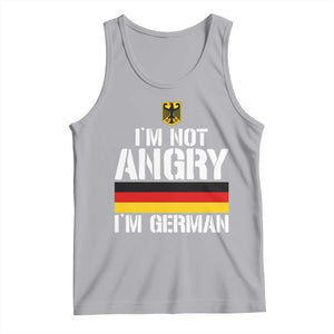 Funny I Am Not Angry I Am German Tank Top Germany Flag German American TS11 Athletic Heather Print Your Wear