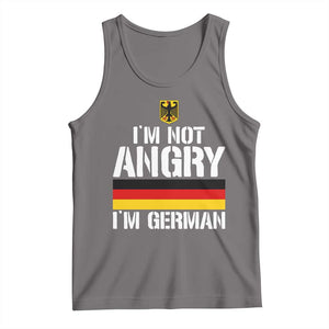 Funny I Am Not Angry I Am German Tank Top Germany Flag German American TS11 Deep Heather Print Your Wear