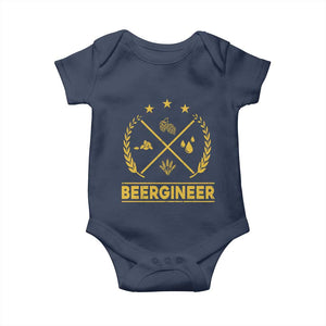 Funny Beergineer Baby Onesie Homebrew Craft Beer Drinking Lover TS11 Navy Print Your Wear