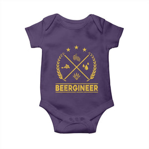 Funny Beergineer Baby Onesie Homebrew Craft Beer Drinking Lover TS11 Purple Print Your Wear