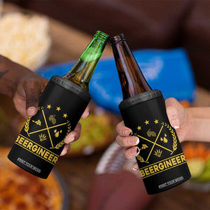 Funny Beergineer 4 in 1 Can Cooler Tumbler Homebrew Craft Beer Drinking Lover TS11 Print Your Wear