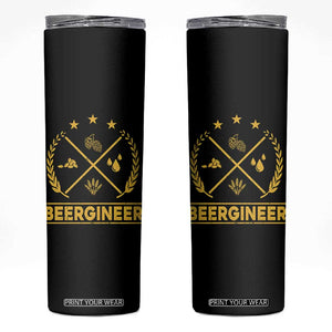 Funny Beergineer Skinny Tumbler Homebrew Craft Beer Drinking Lover TS11 Black Print Your Wear