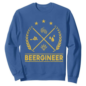 Funny Beergineer Sweatshirt Homebrew Craft Beer Drinking Lover TS11 Royal Blue Print Your Wear