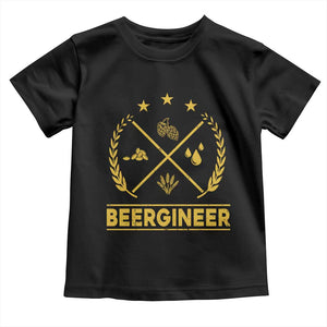 Funny Beergineer Toddler T Shirt Homebrew Craft Beer Drinking Lover TS11 Black Print Your Wear